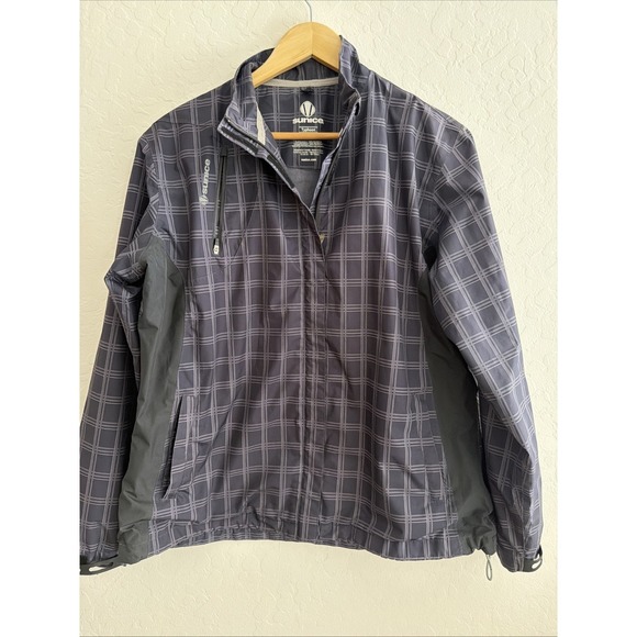 Sunice Jackets & Blazers - Sunice XL Black Plaid Typhoon Raincoat Jacket Windbreaker Golf Waterproof Shell
